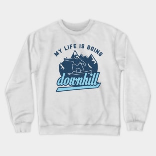 Downhill Snowboarding Crewneck Sweatshirt